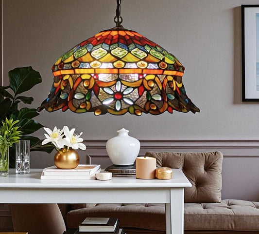 CDH 18" XLARGE Tiffany Pendant Lamp 46cm shade (19002C)