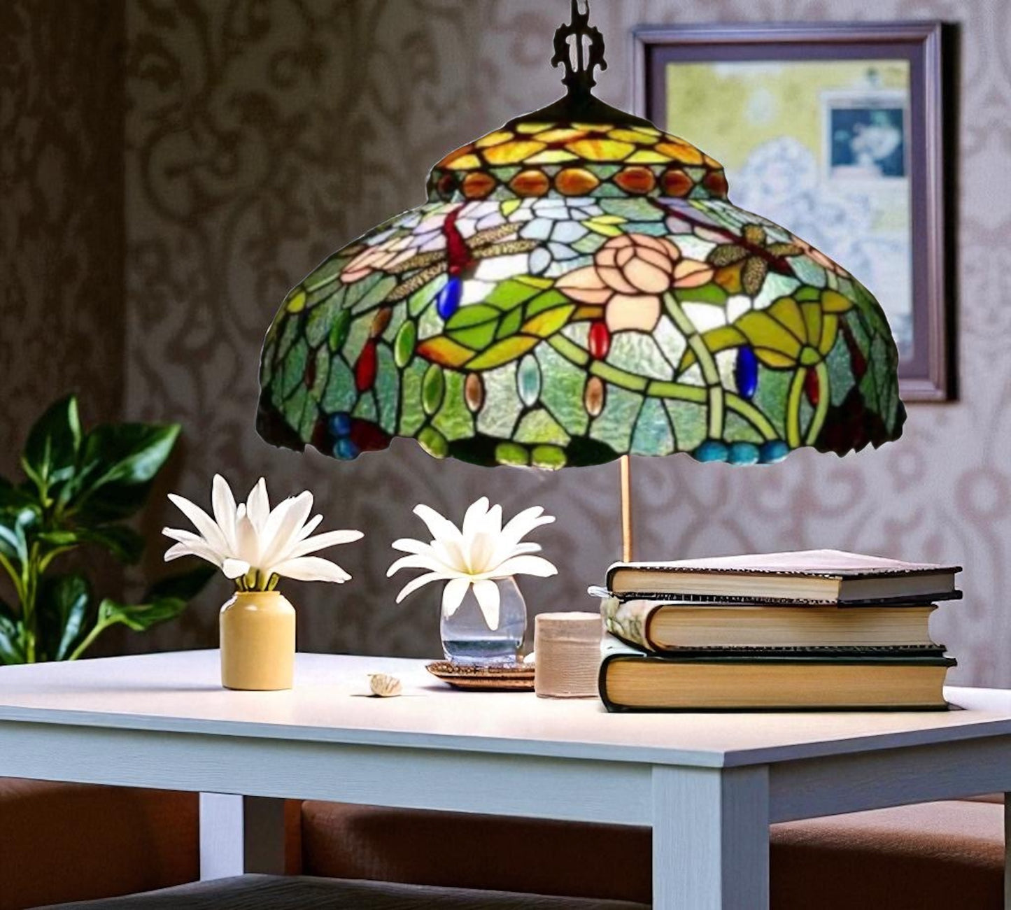 CDH 18" XLARGE Tiffany Pendant Lamp 46cm shade (19003C) 