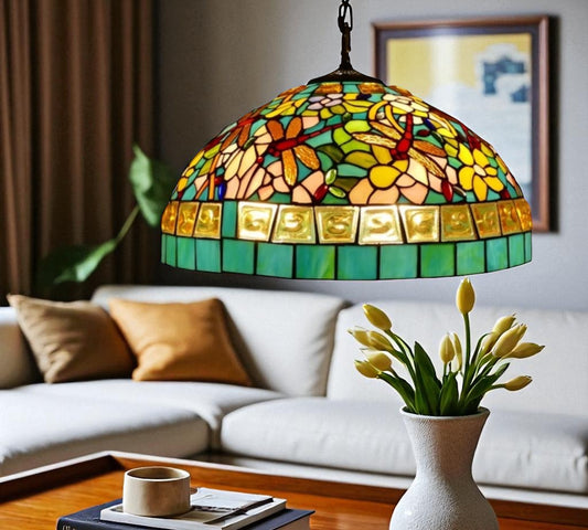 CDH 18" XLARGE Tiffany Pendant Lamp 46cm shade (19004C)