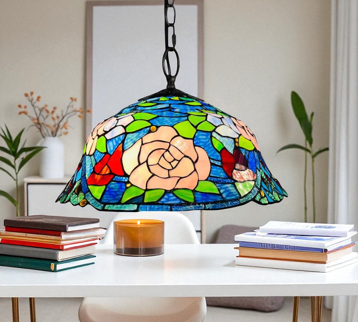 CDH 18" XLARGE Tiffany Pendant Lamp 46cm shade (19005C)