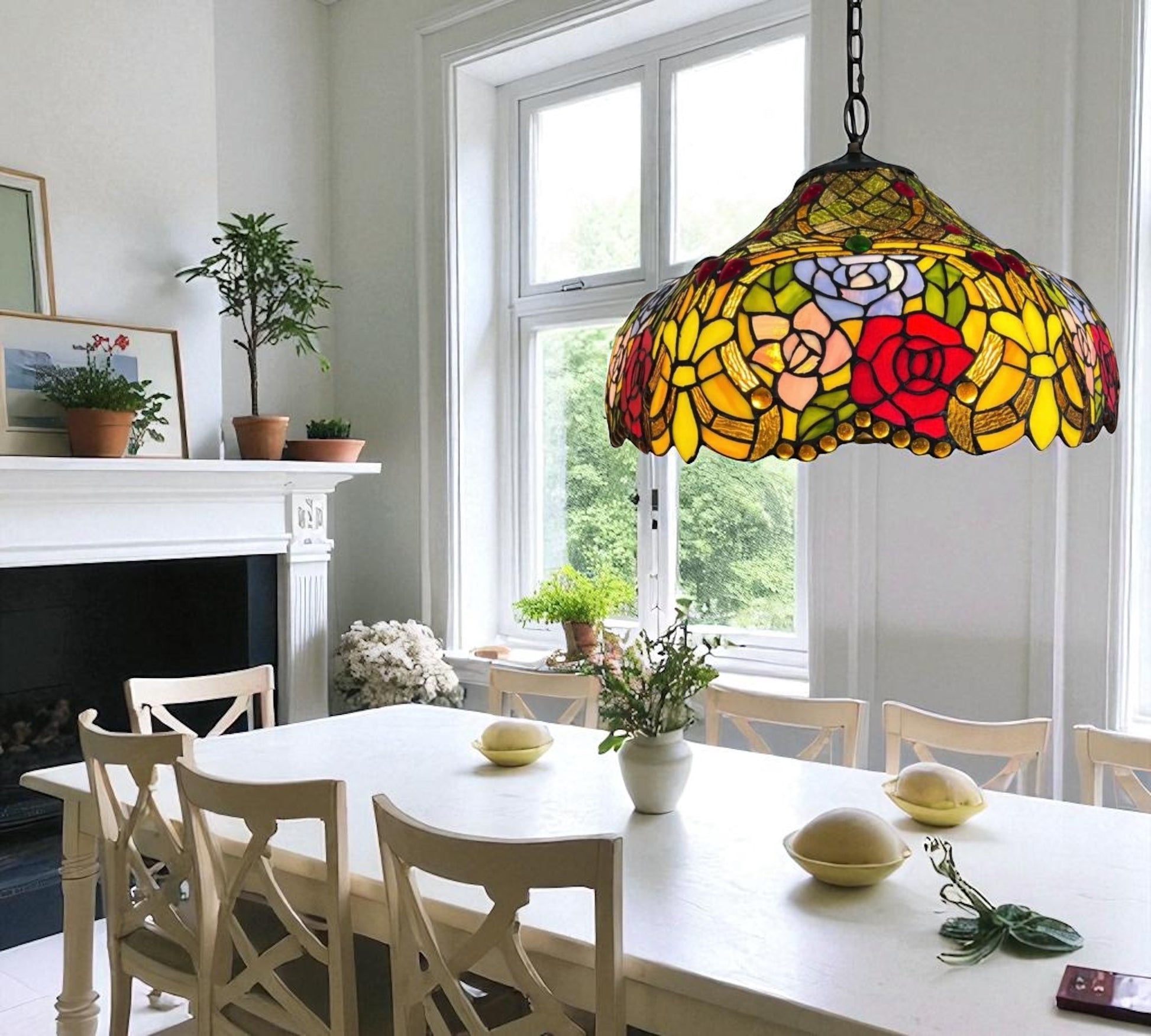 CDH 18" XLARGE Tiffany Pendant Lamp 46cm shade (19006C)