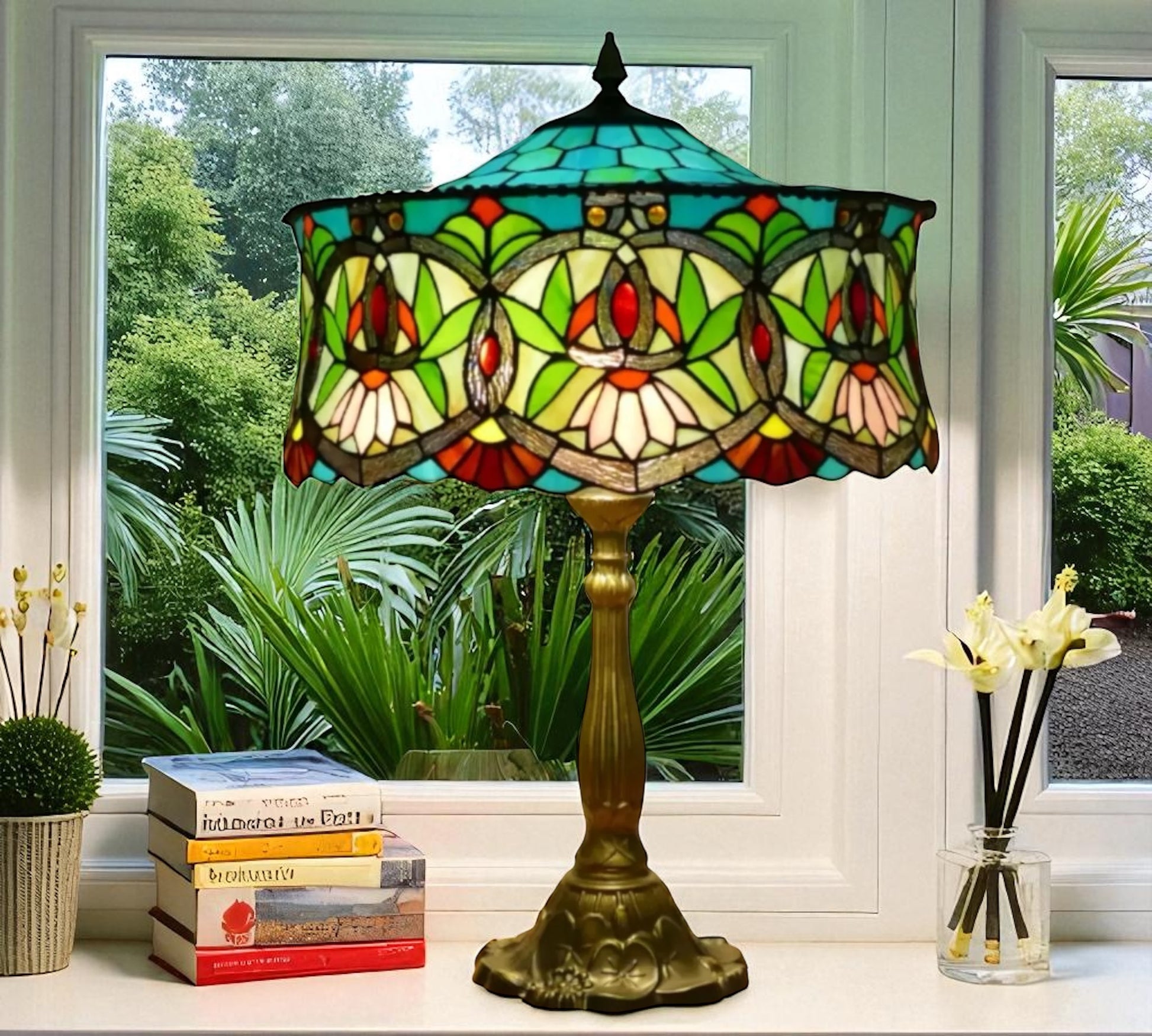 CDH 18" XLARGE Tiffany Table Lamp 46cm Shade (19001T)