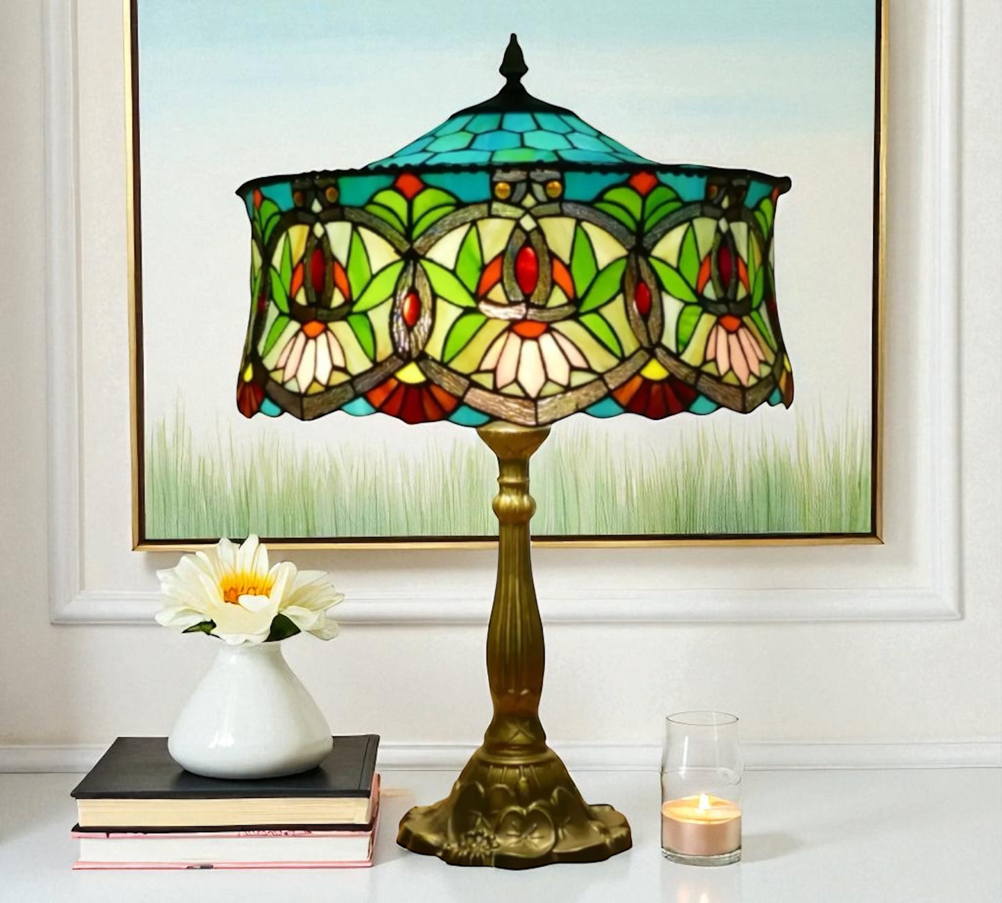 CDH 18" XLARGE Tiffany Table Lamp 46cm Shade (19001T)