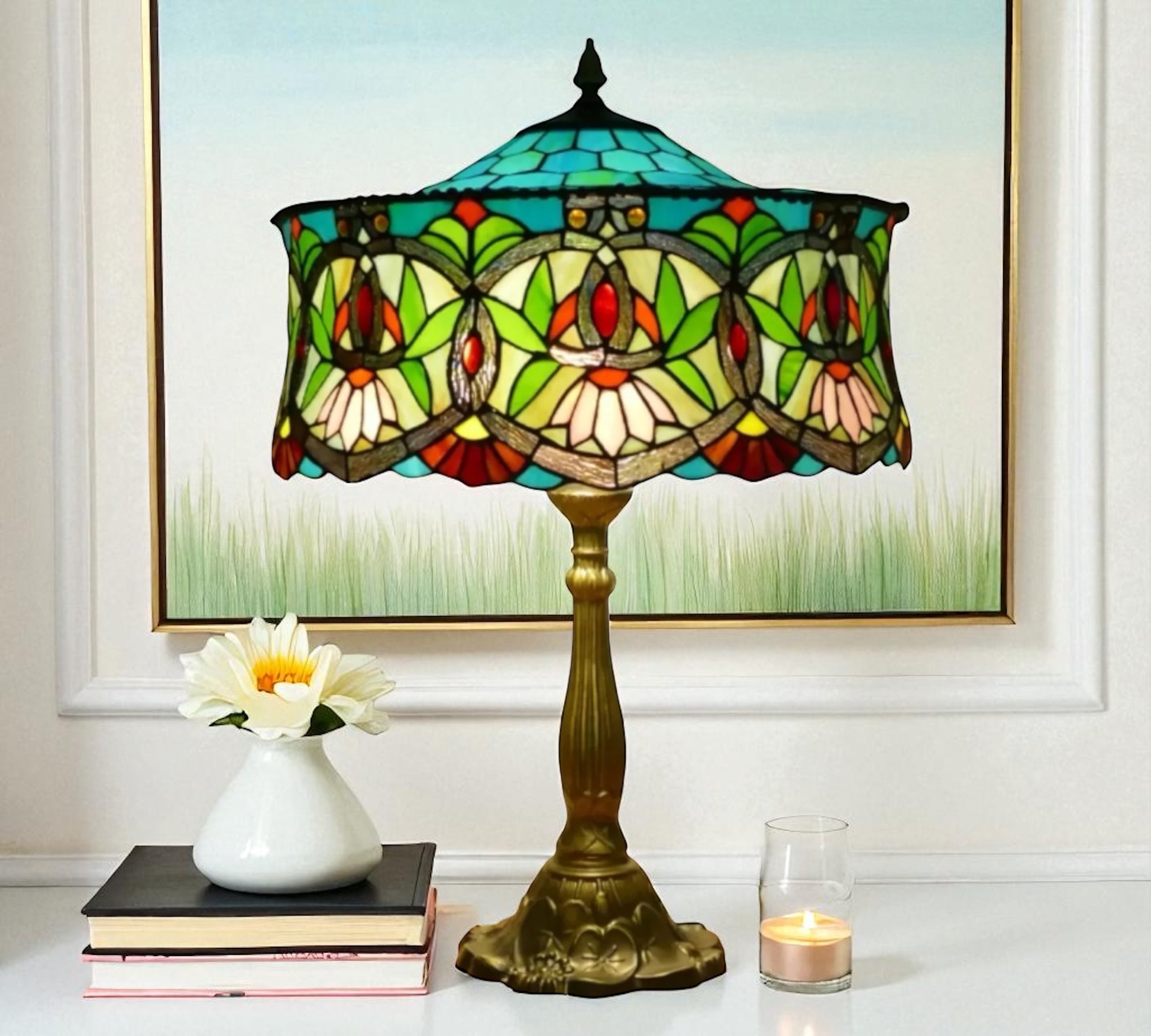 CDH 18" XLARGE Tiffany Table Lamp 46cm Shade (19001T)
