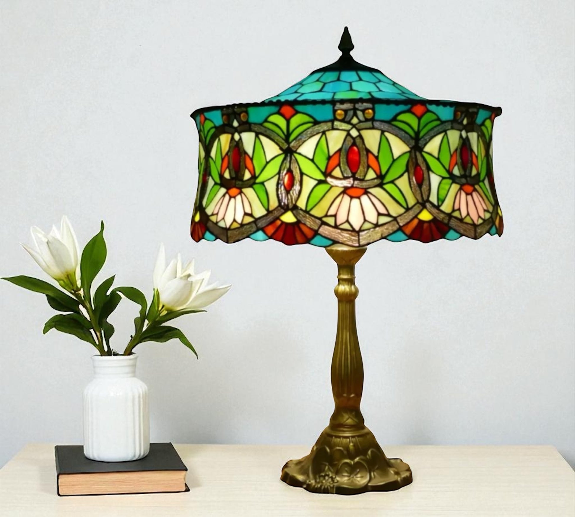 CDH 18" XLARGE Tiffany Table Lamp 46cm Shade (19001T)