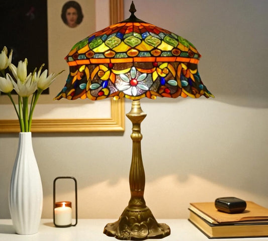 CDH 18" XLARGE Tiffany Table Lamp 46cm Shade (19002T)