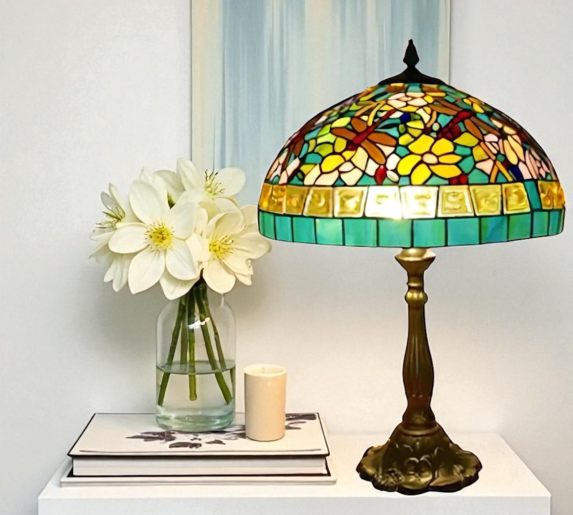 CDH 18" XLARGE Tiffany Table Lamp 46cm Shade (19004T)