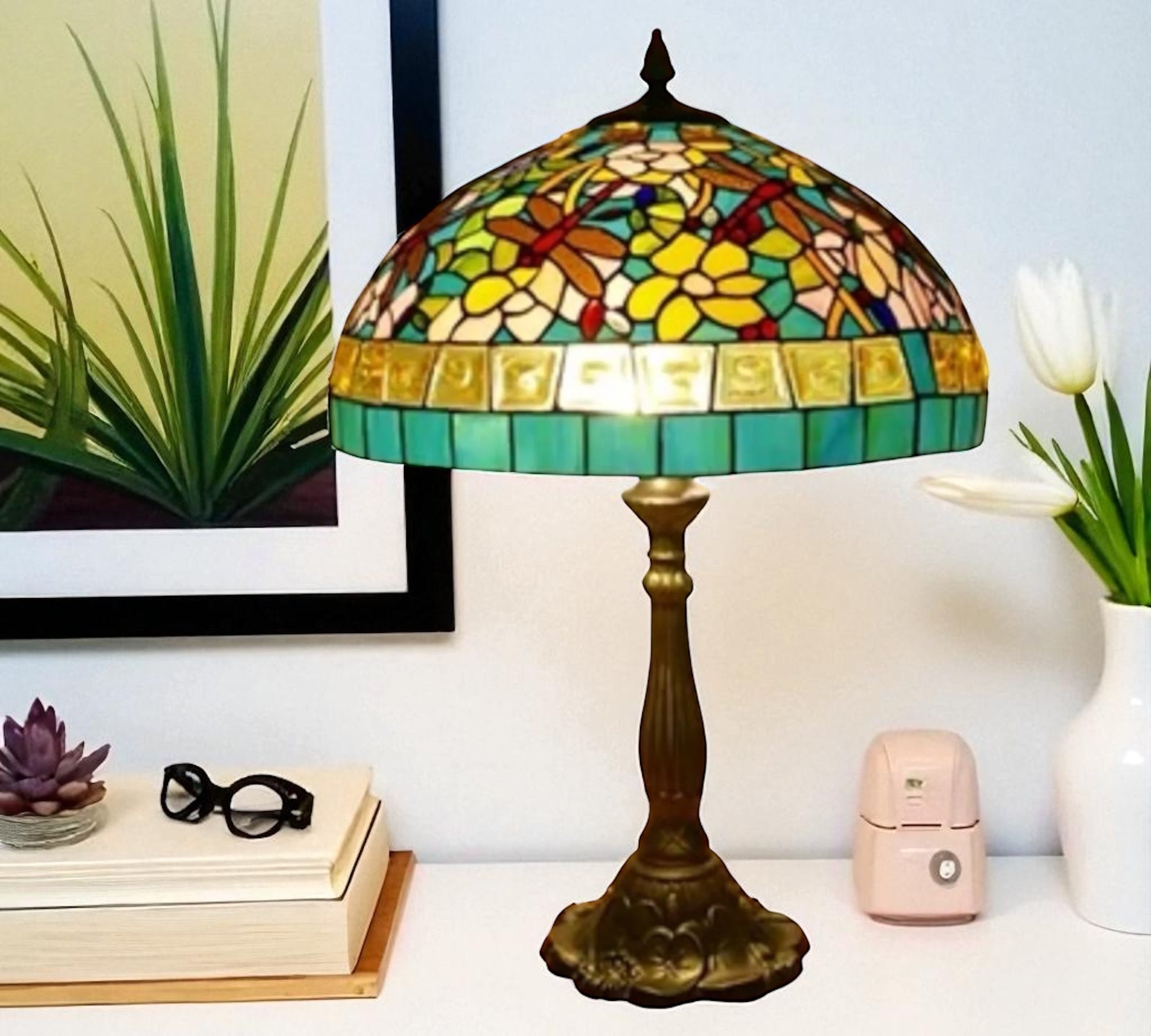CDH 18" XLARGE Tiffany Table Lamp 46cm Shade (19004T)