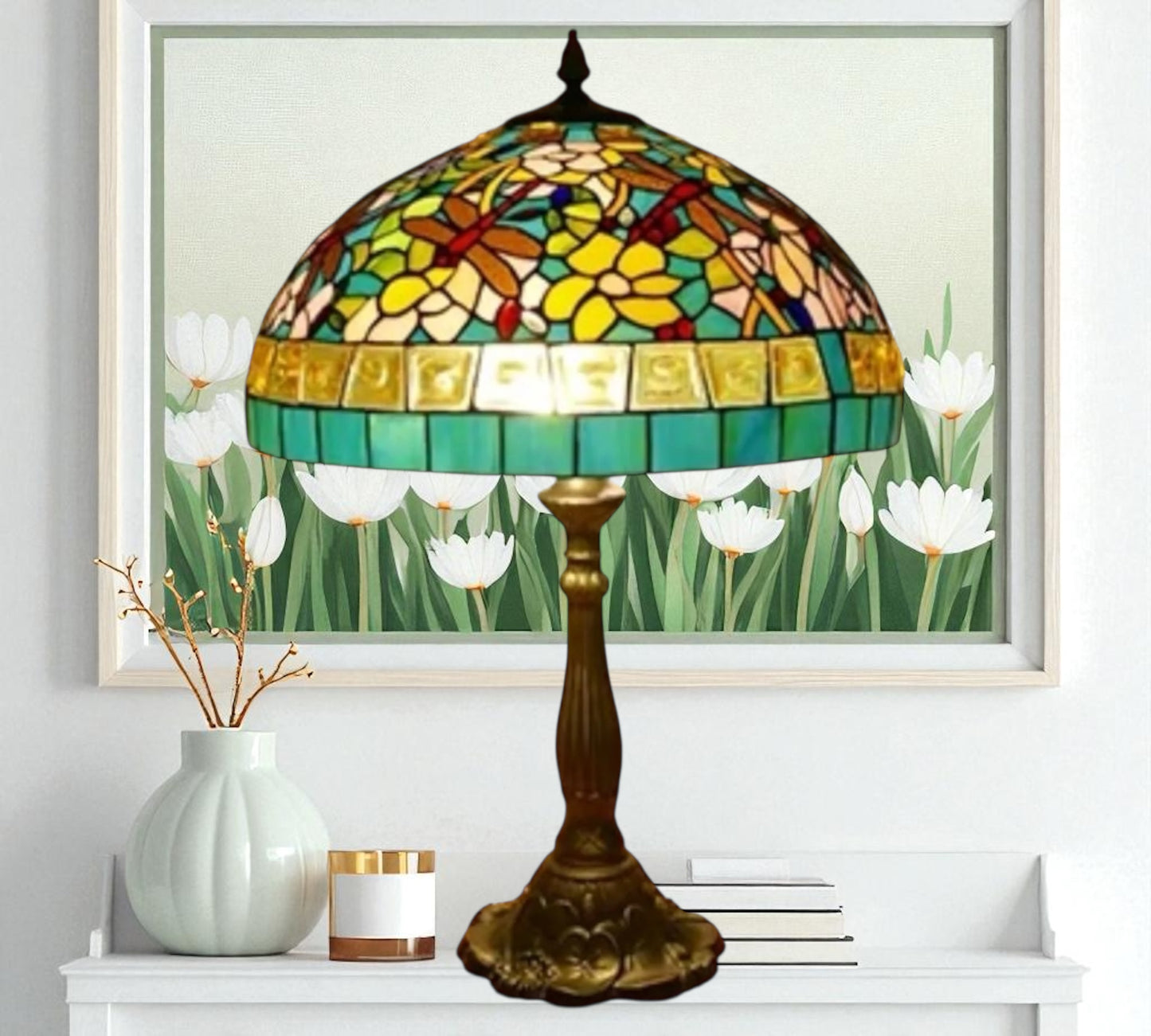 CDH 18" XLARGE Tiffany Table Lamp 46cm Shade (19004T)