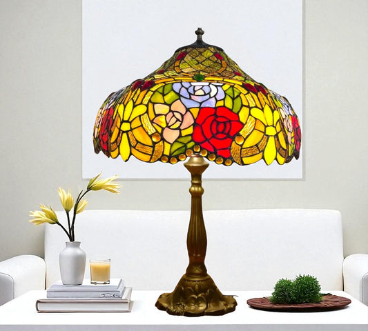 CDH 18" XLARGE Tiffany Table Lamp 46cm Shade (19006T)