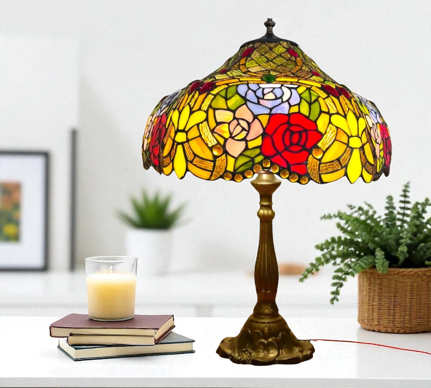 CDH 18" XLARGE Tiffany Table Lamp 46cm Shade (19006T)