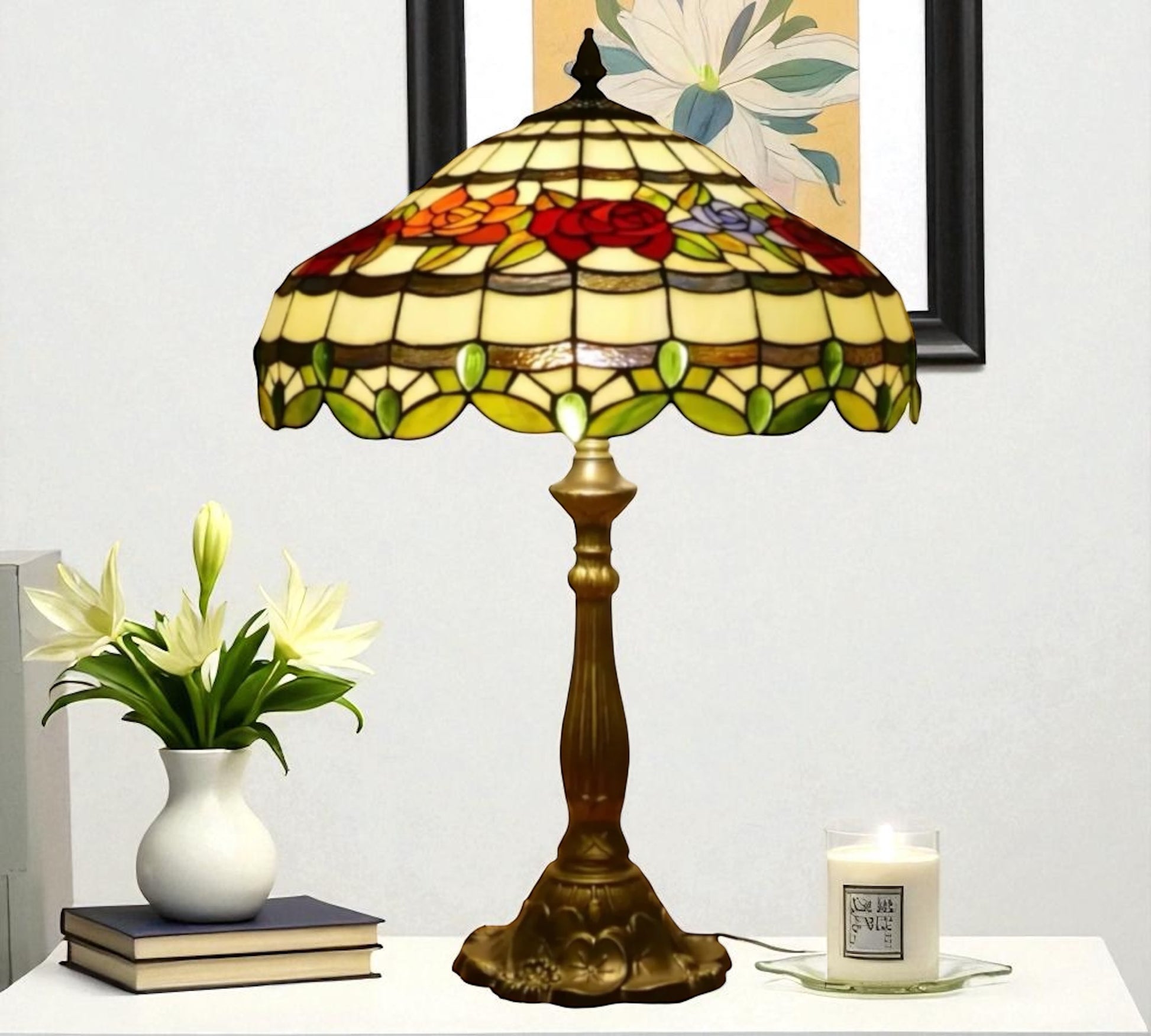 CDH 18" XLARGE Tiffany Table Lamp 46cm Shade (19012T)