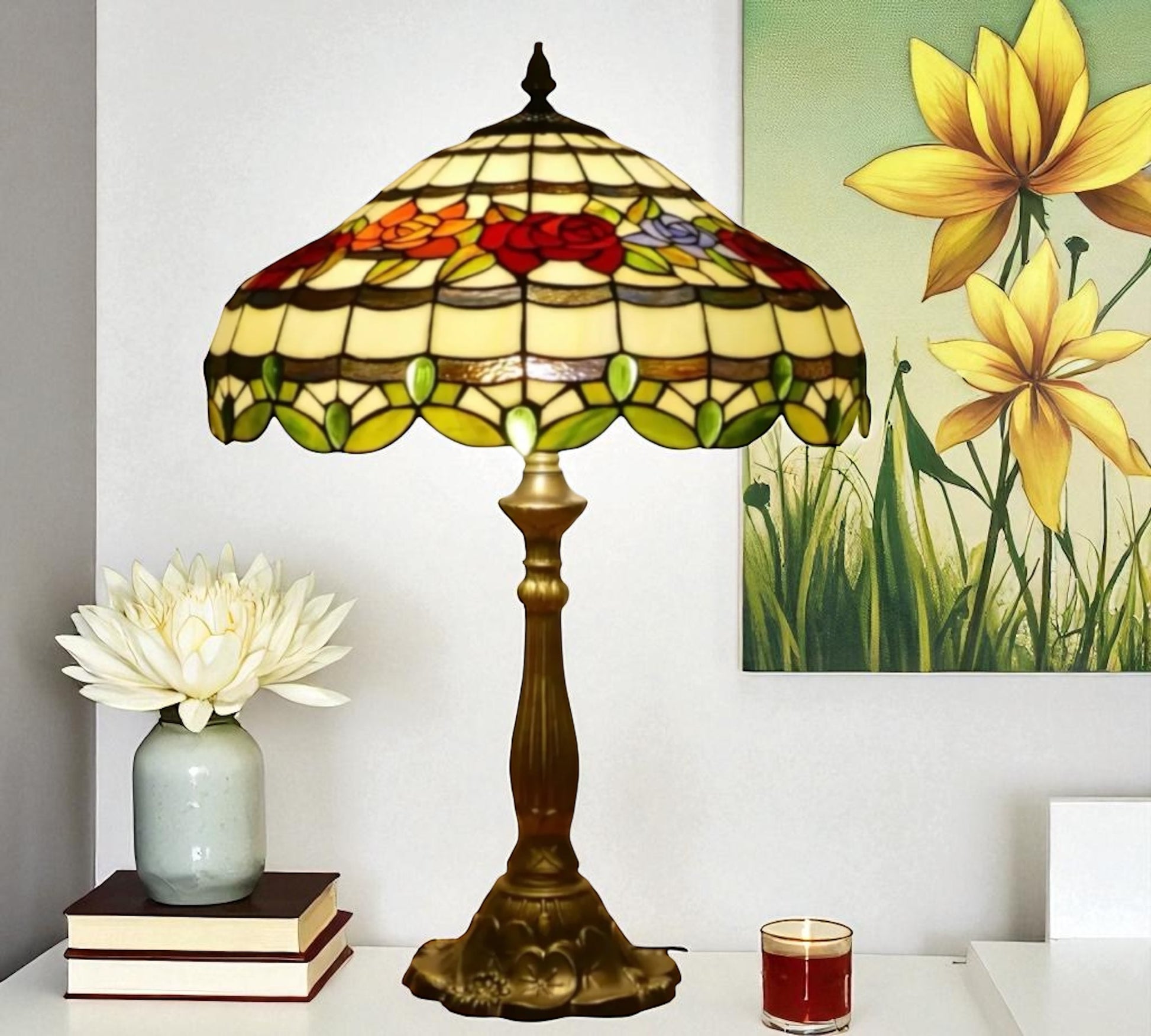 CDH 18" XLARGE Tiffany Table Lamp 46cm Shade (19012T)