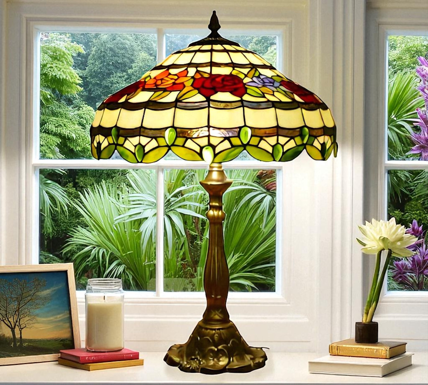 CDH 18" XLARGE Tiffany Table Lamp 46cm Shade (19012T)