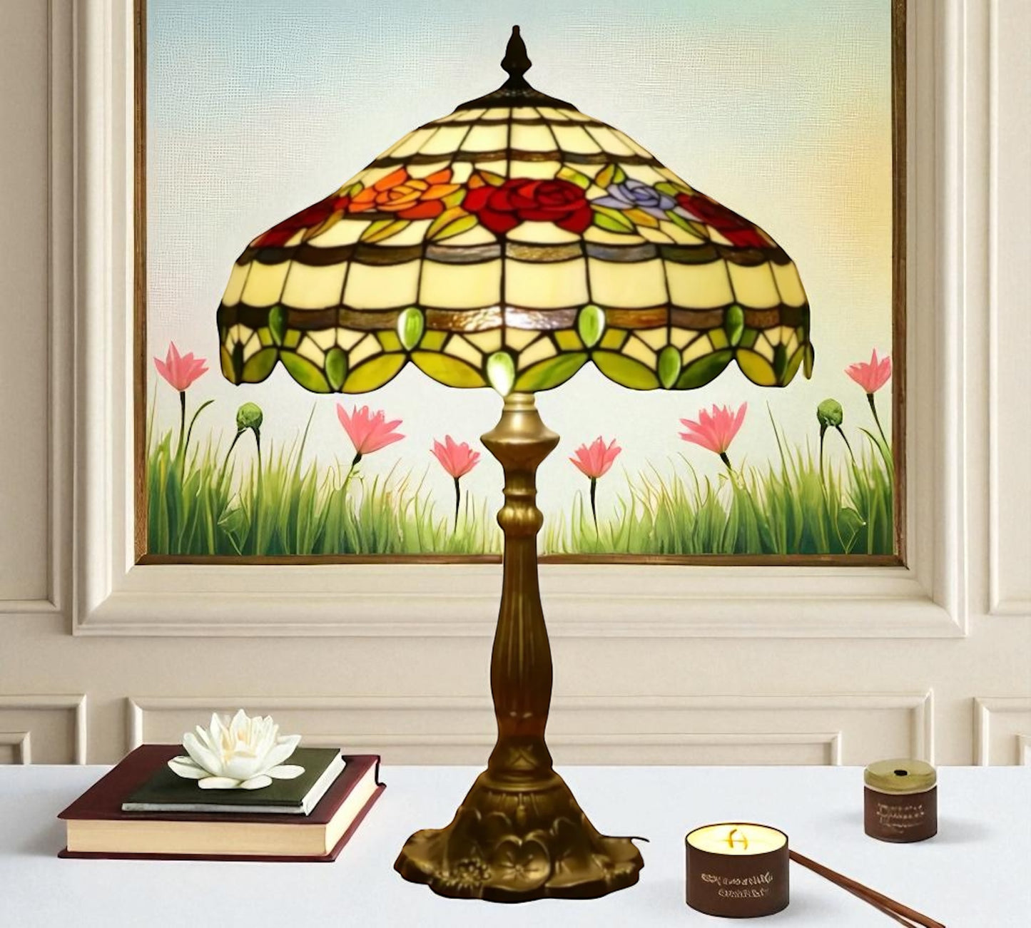 CDH 18" XLARGE Tiffany Table Lamp 46cm Shade (19012T)