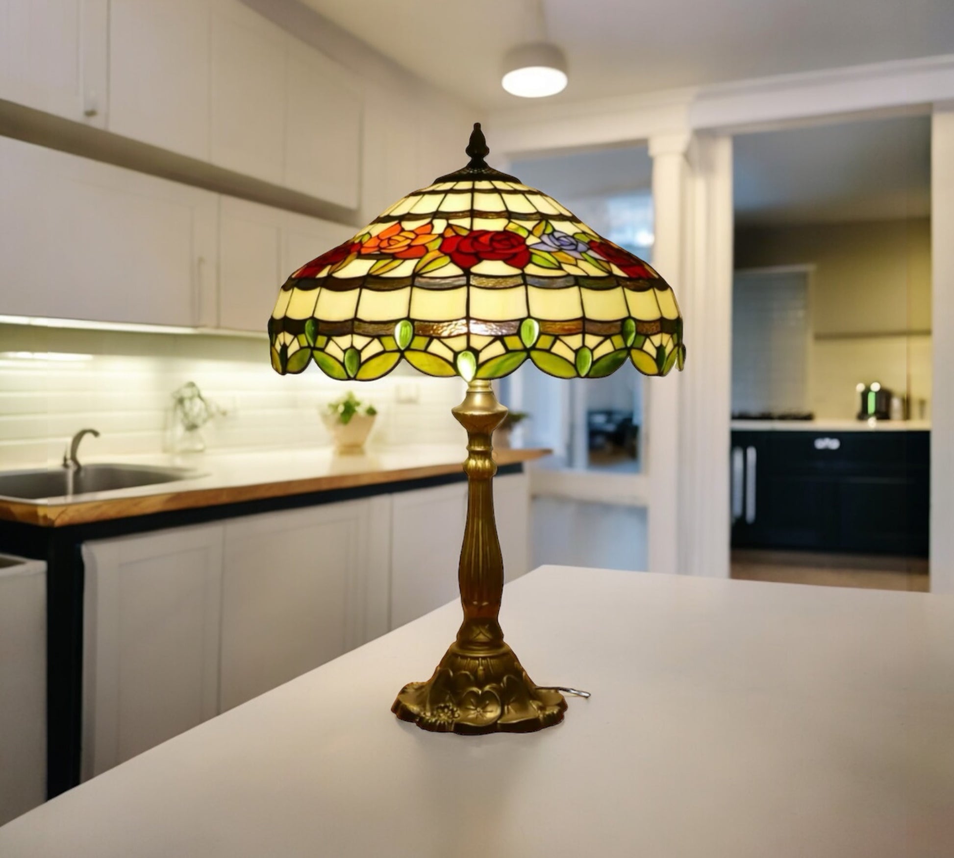 CDH 18" XLARGE Tiffany Table Lamp 46cm Shade (19012T)