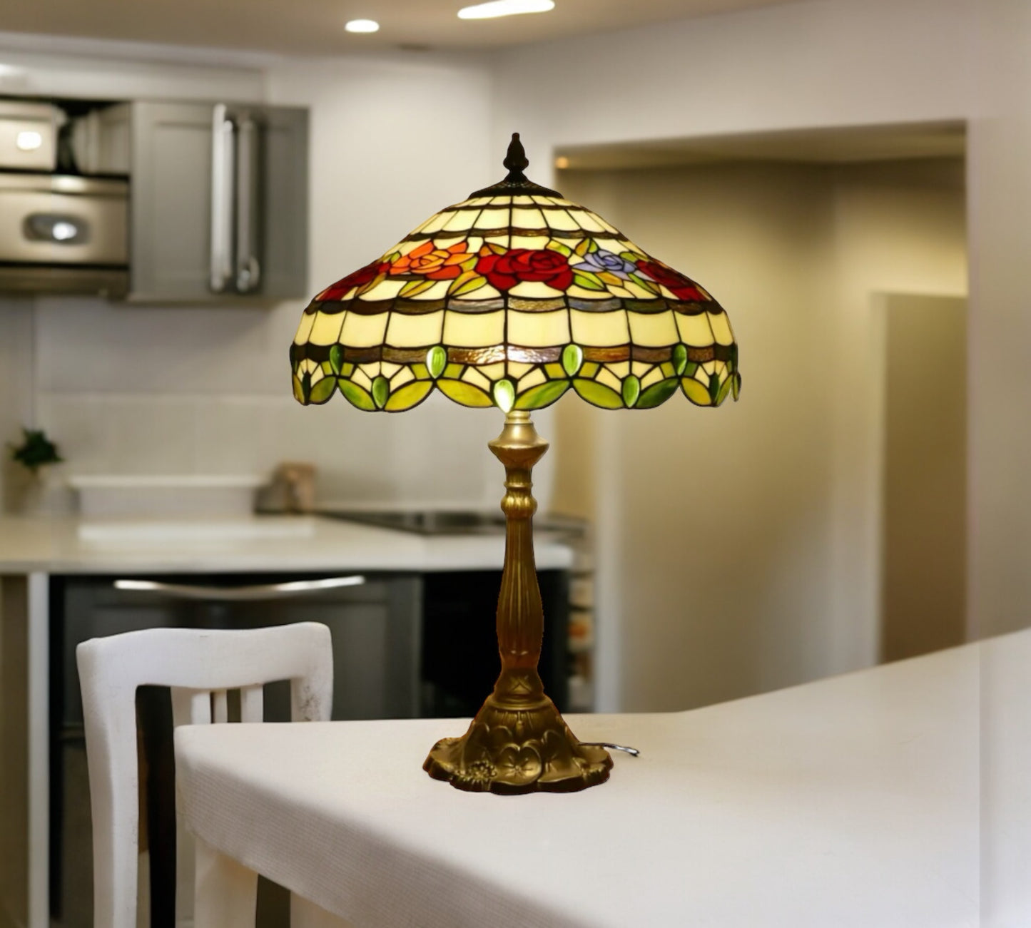 CDH 18" XLARGE Tiffany Table Lamp 46cm Shade (19012T)