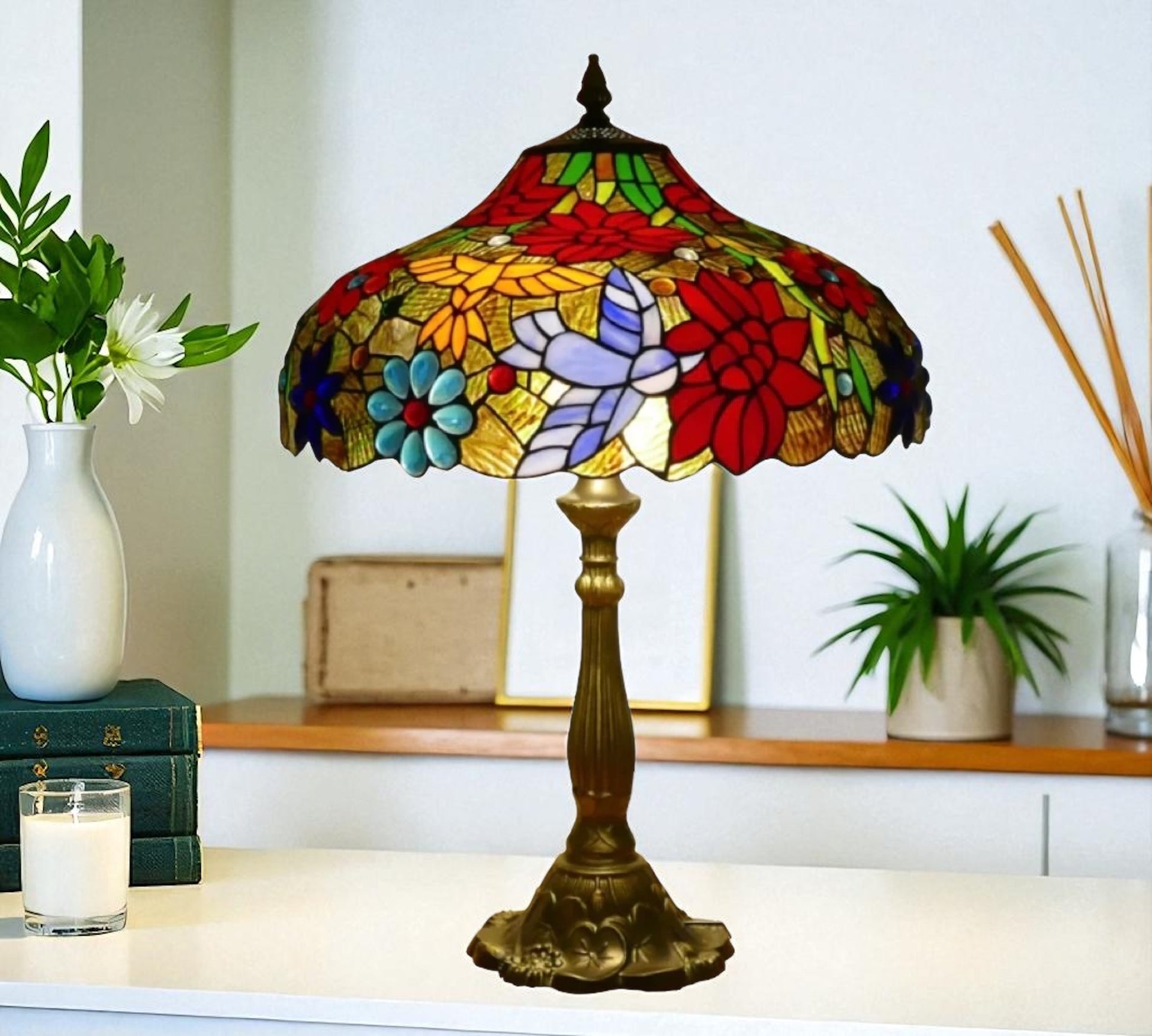 CDH 18" XLARGE Tiffany Table Lamp 46cm Shade (19013T)