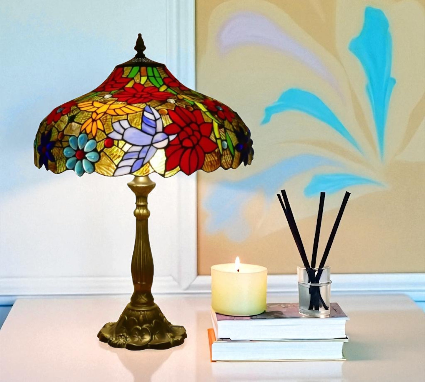 CDH 18" XLARGE Tiffany Table Lamp 46cm Shade (19013T)