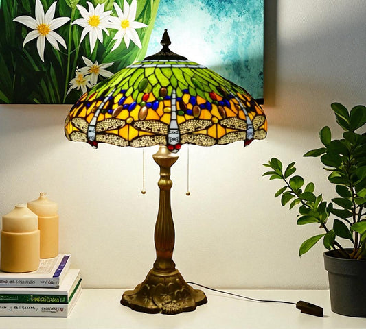 CDH 18" XLARGE Tiffany Table Lamp 46cm Shade (19015T)