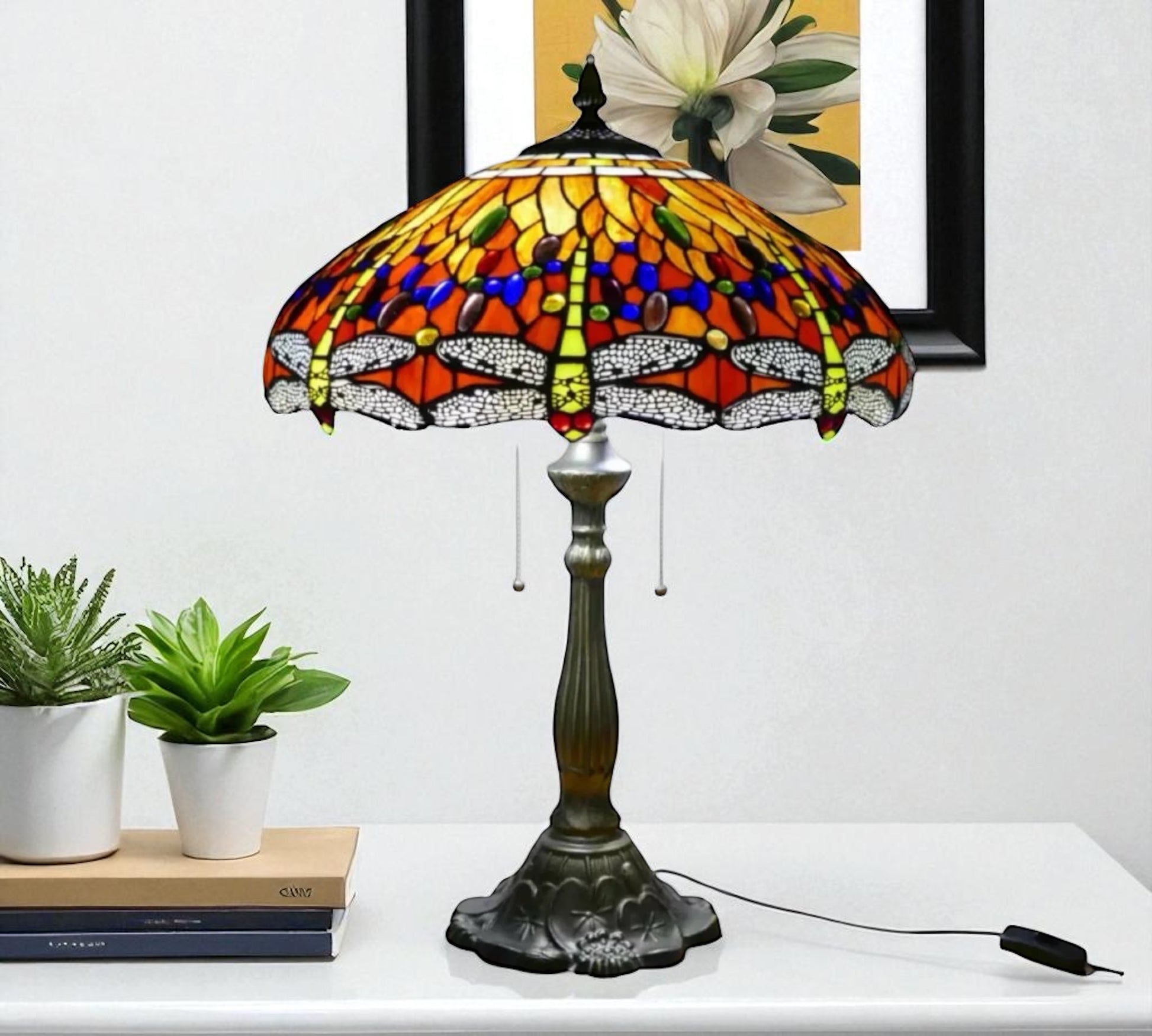 CDH 18" XLARGE Tiffany Table Lamp 46cm Shade (19016T)