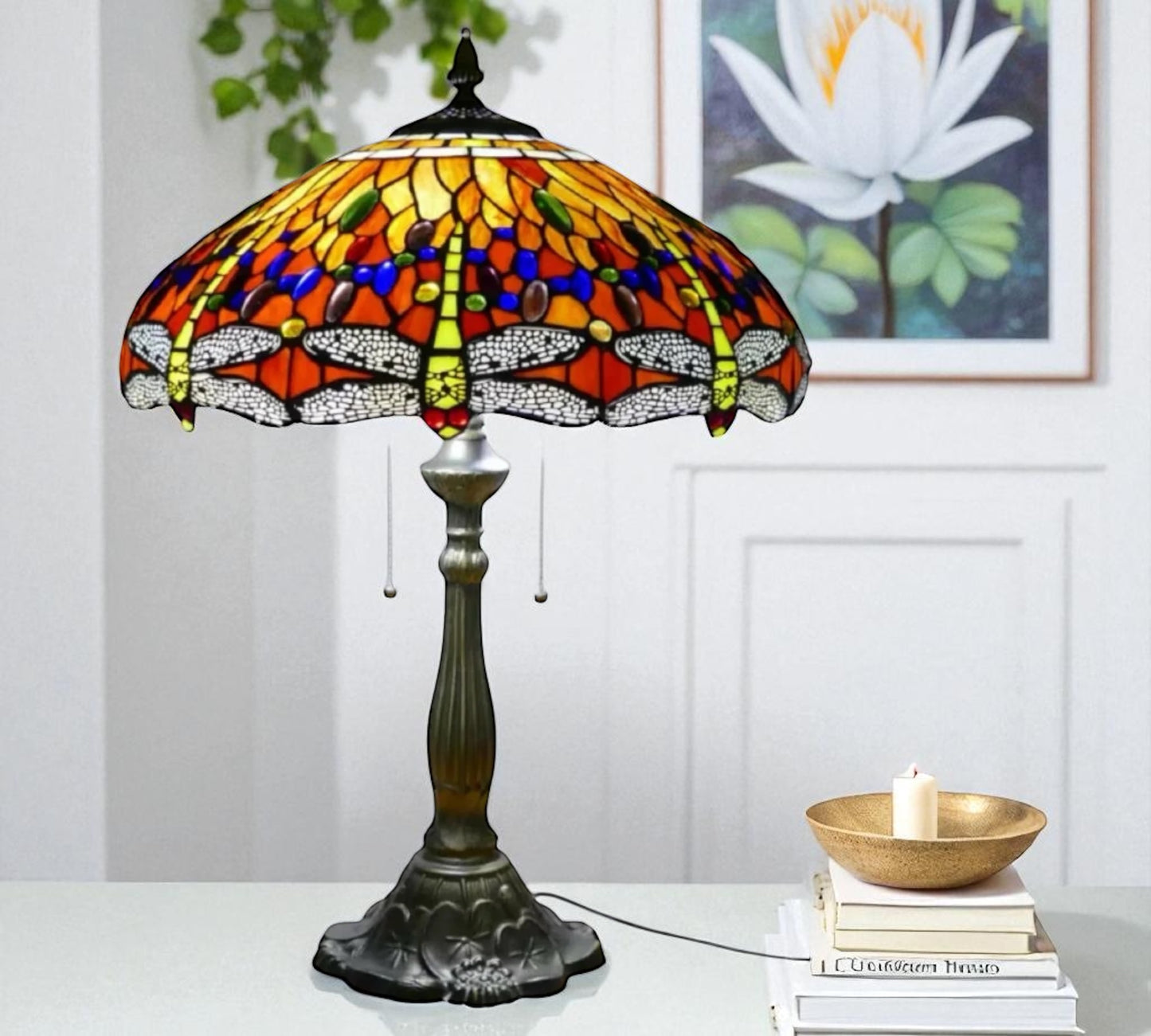 CDH 18" XLARGE Tiffany Table Lamp 46cm Shade (19016T)