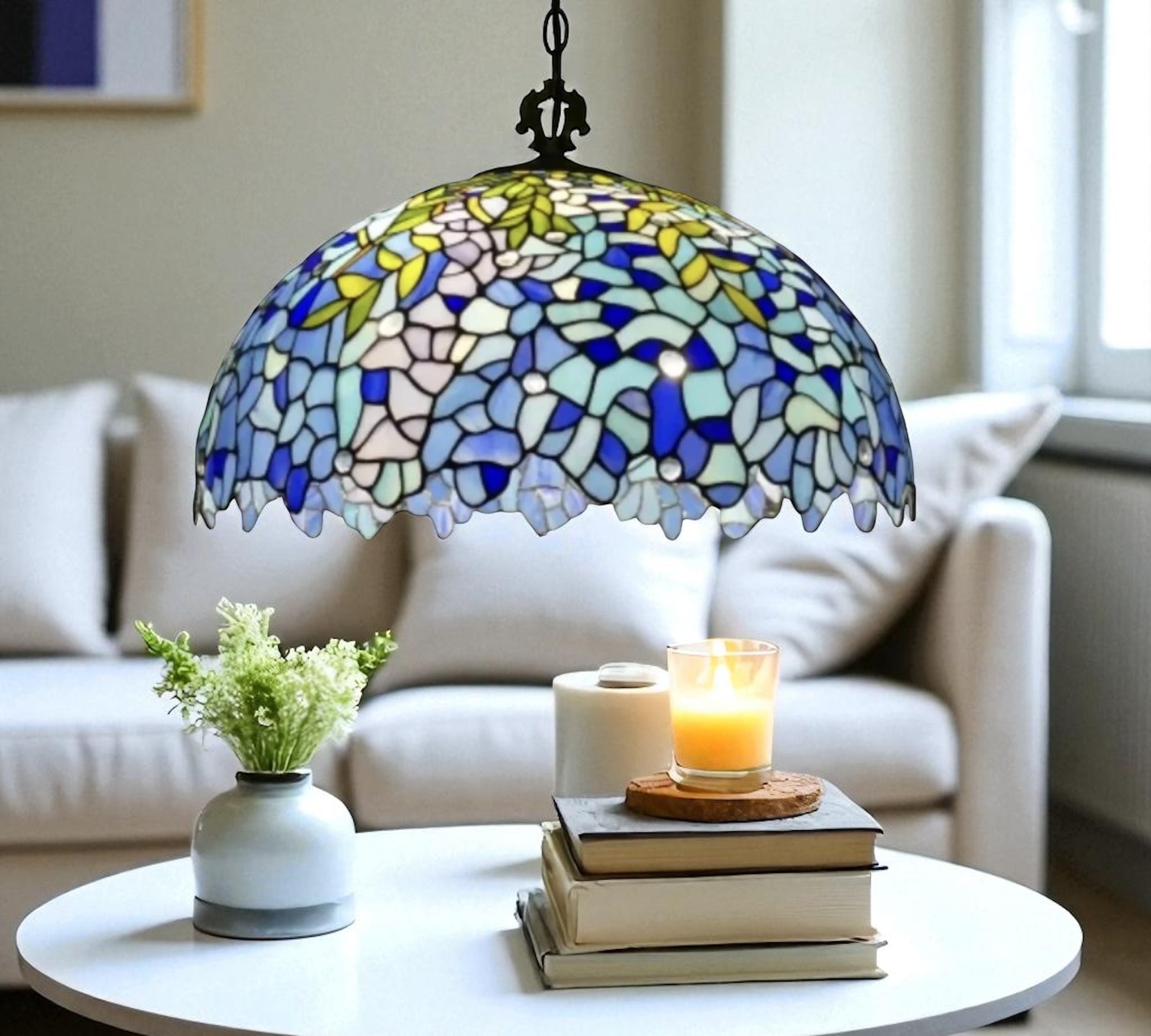 CDH 20" Tiffany Pendant Lamp 50cm shade (19038C)