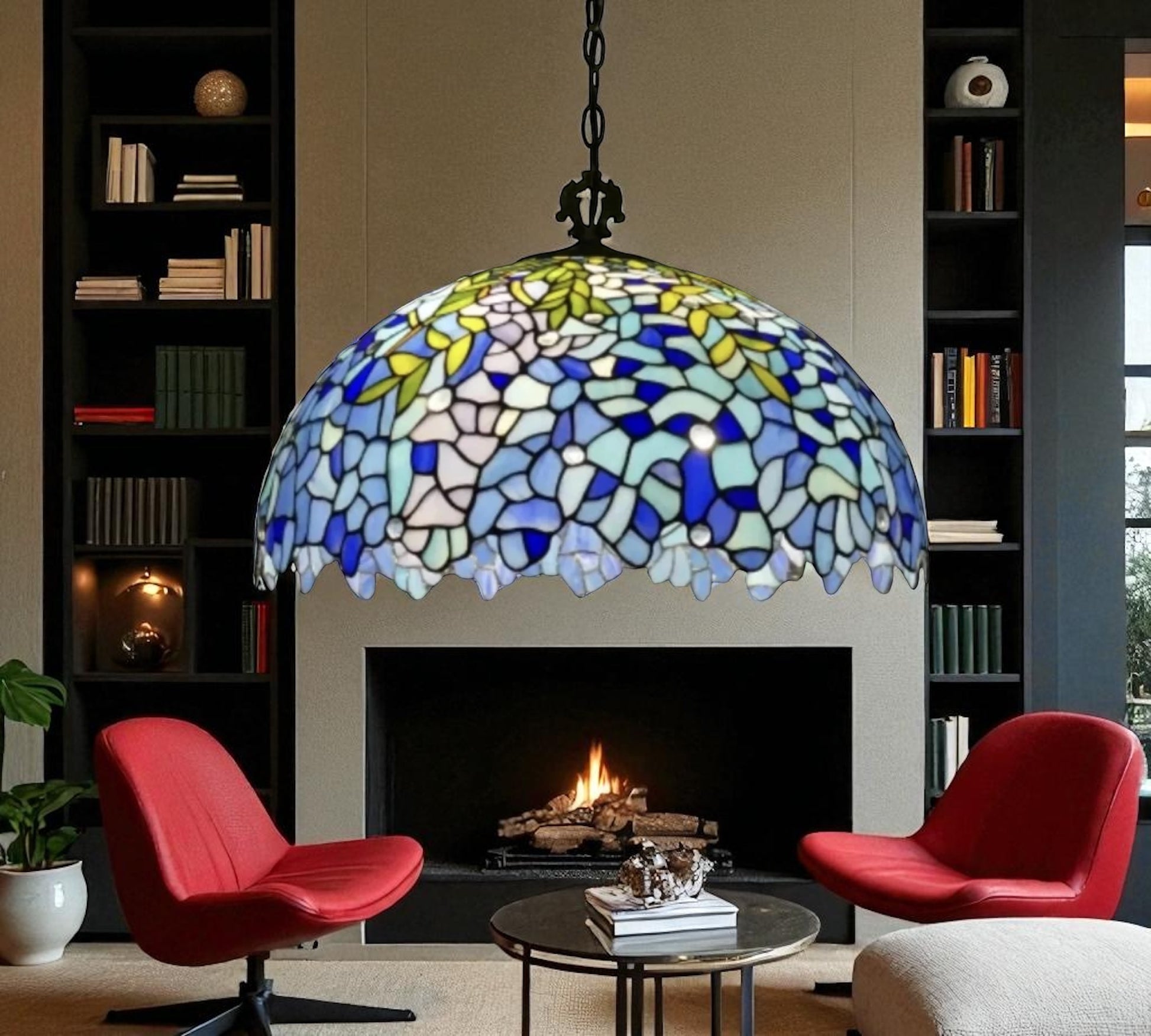 CDH 20" Tiffany Pendant Lamp 50cm shade (19038C)