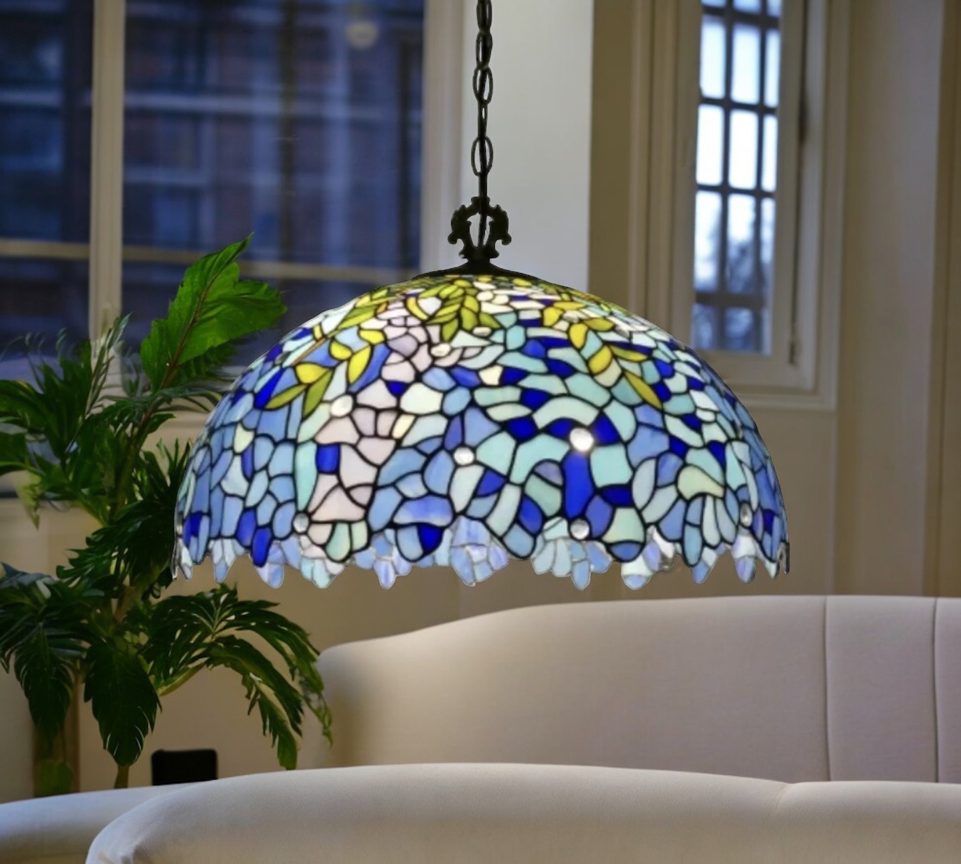 CDH 20" Tiffany Pendant Lamp 50cm shade (19038C)