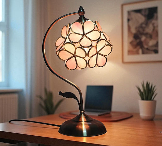 CDH Cherry Blossom Style Tiffany Table Lamp (12033A)