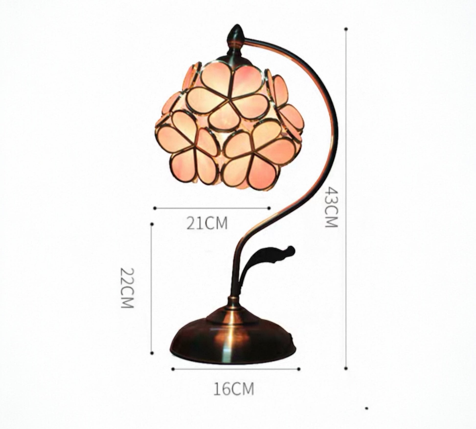 CDH Cherry Blossom Style Tiffany Table Lamp (12033A)