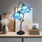 CDH LARGR Water Lily Flower Style Tiffany Table Lamp (12034B)