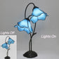 CDH LARGR Water Lily Flower Style Tiffany Table Lamp (12034B)