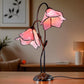CDH LARGR Water Lily Flower Style Tiffany Table Lamp (12034R)