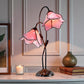 CDH LARGR Water Lily Flower Style Tiffany Table Lamp (12034R)