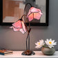 CDH LARGR Water Lily Flower Style Tiffany Table Lamp (12034R)