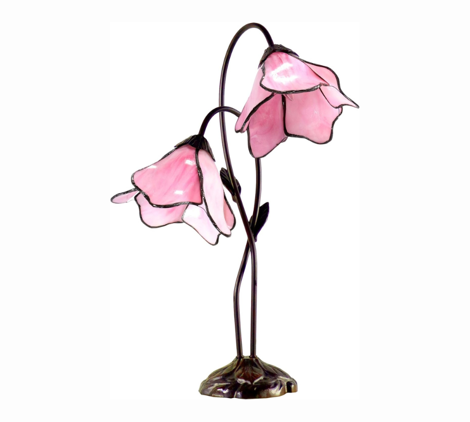 CDH LARGR Water Lily Flower Style Tiffany Table Lamp (12034R)