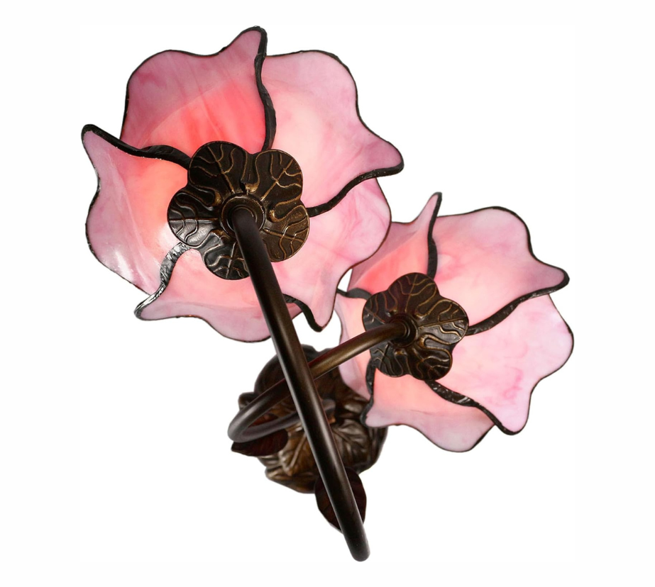 CDH LARGR Water Lily Flower Style Tiffany Table Lamp (12034R)