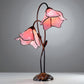 CDH LARGR Water Lily Flower Style Tiffany Table Lamp (12034R)