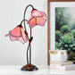 CDH LARGR Water Lily Flower Style Tiffany Table Lamp (12034R)