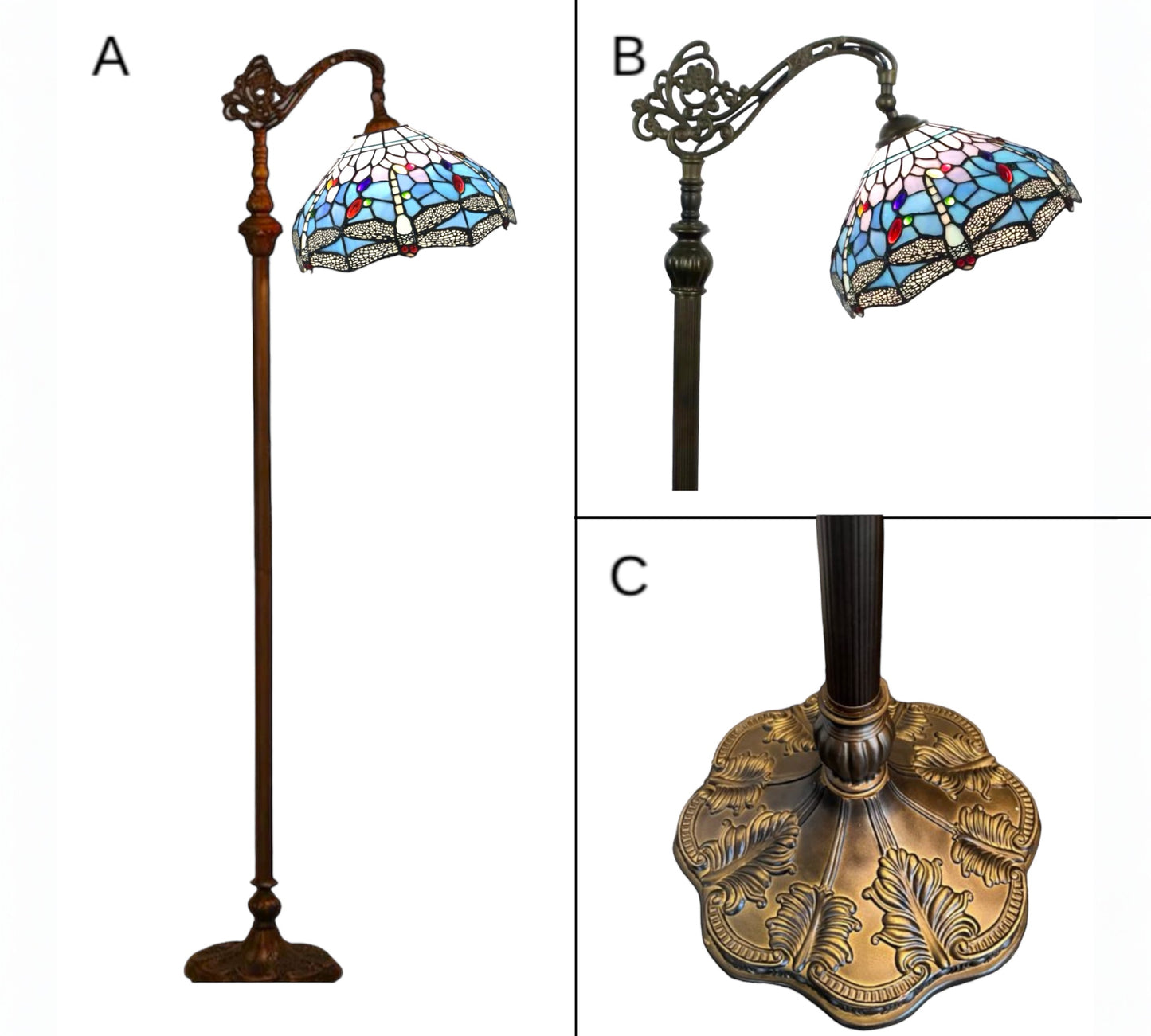 CDH Tiffany Floor Lamp (12061F) 12" 30CM Shade