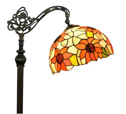 CDH Tiffany Floor Lamp (12068F) 12" 30CM Shade sunflower