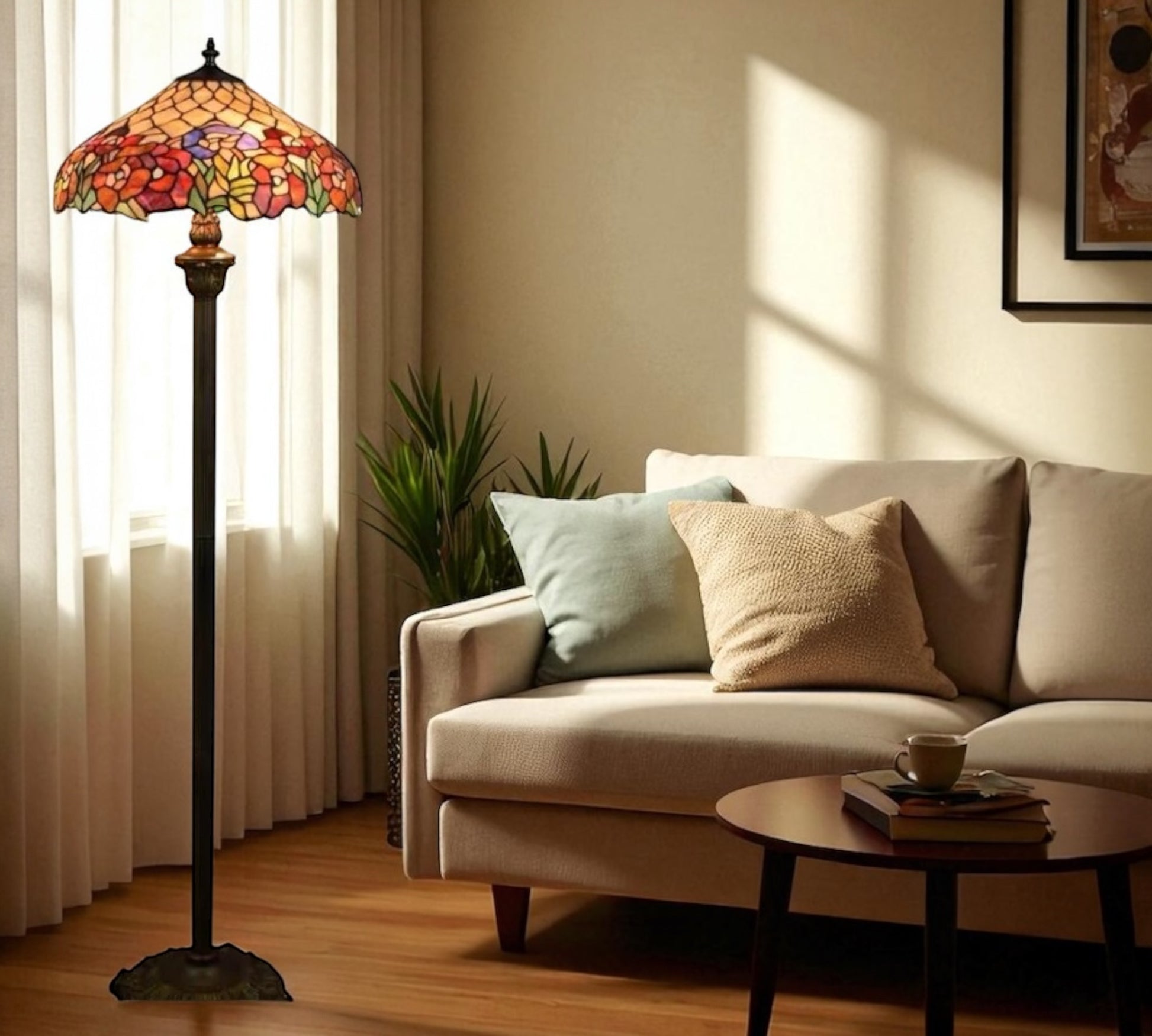 CDH Tiffany Floor Lamp (16015) 16" 40CM Shade