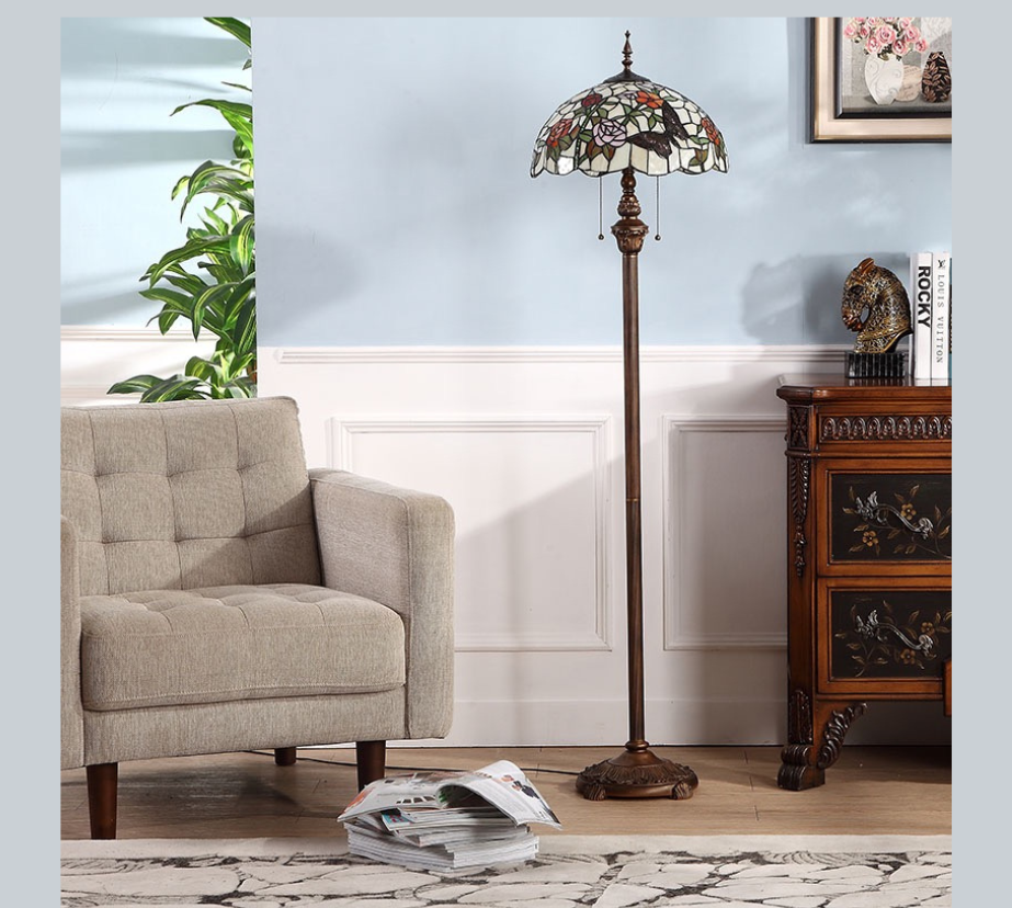 CDH Tiffany Floor Lamp (16023) 16" 40CM Shade
