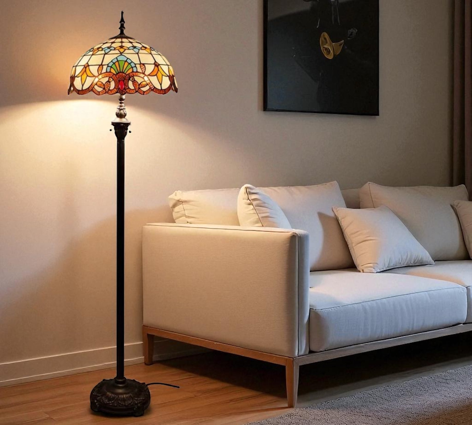 CDH Tiffany Floor Lamp (16025) 16" 40CM Shade