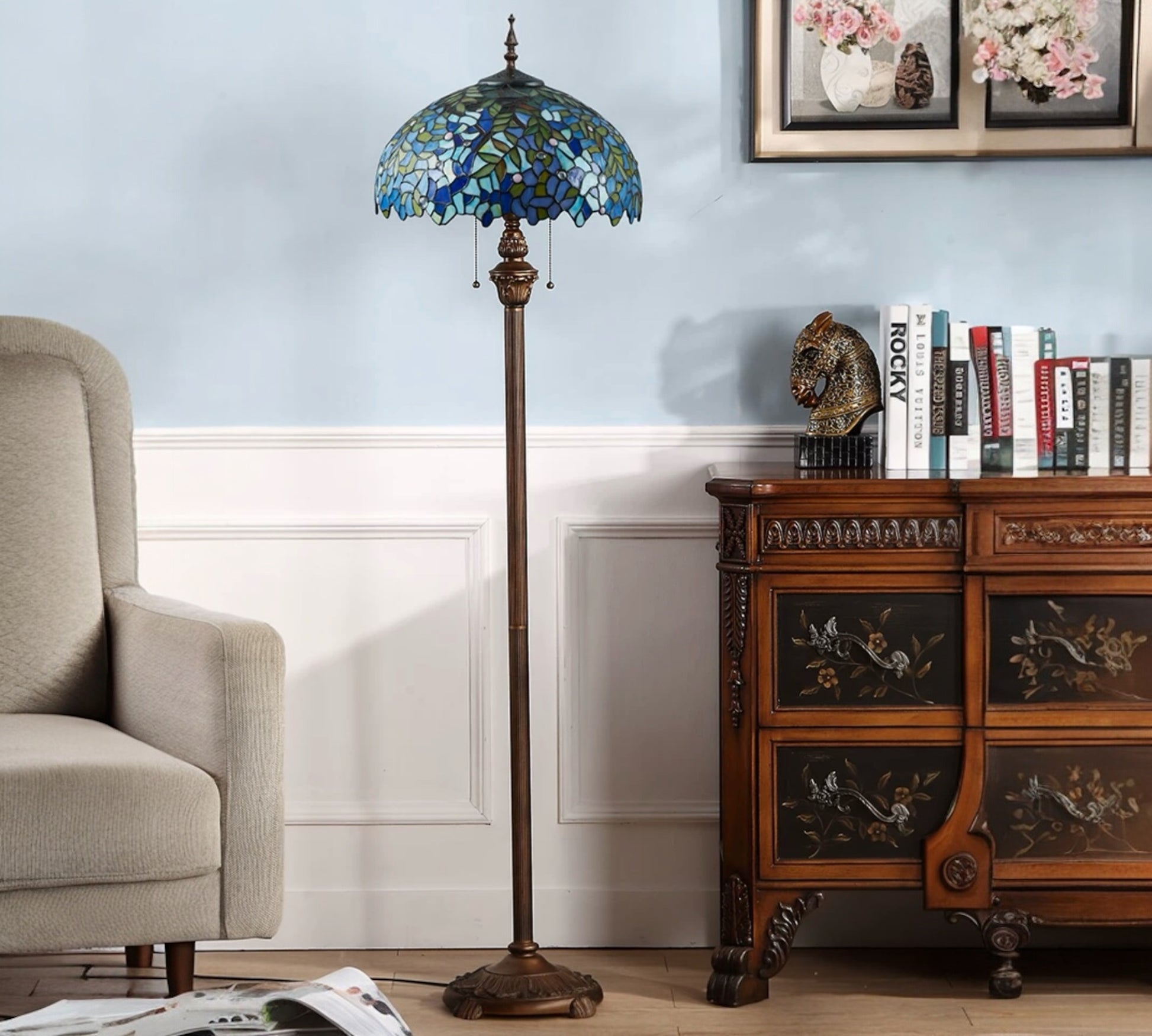 CDH Tiffany Floor Lamp (16038) 16" 40CM Shade