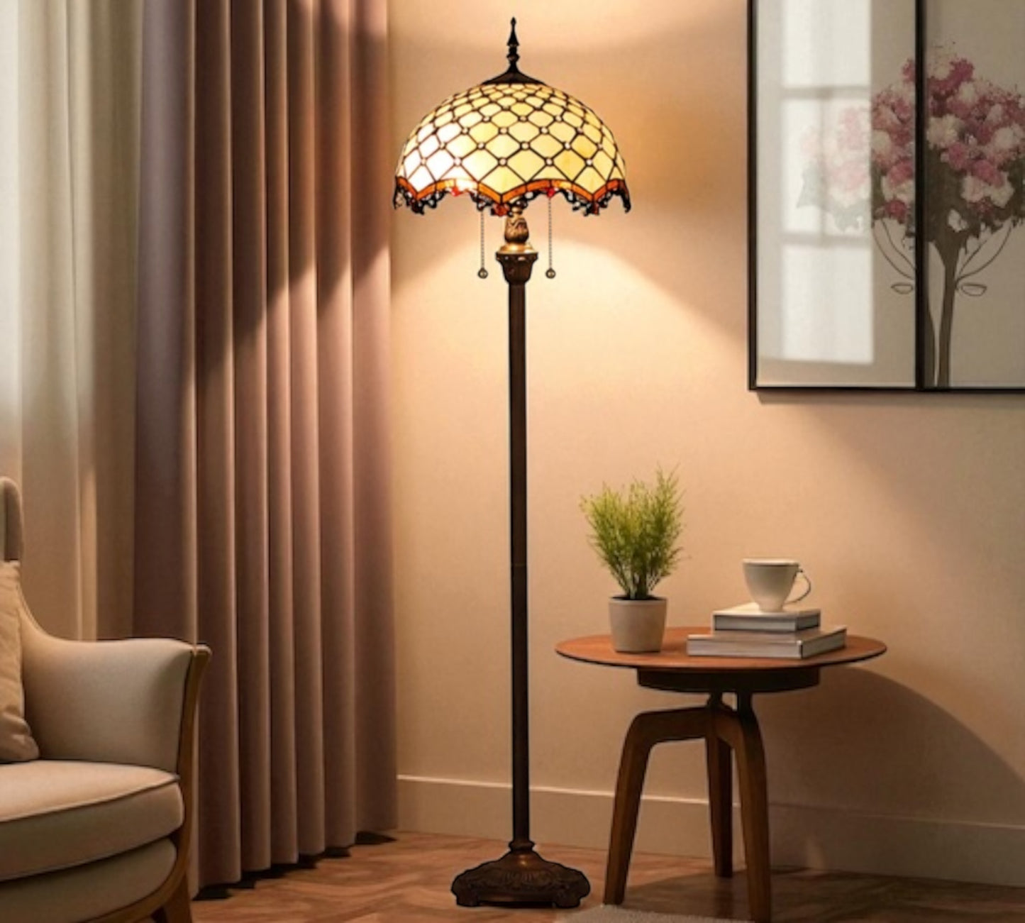 CDH Tiffany Floor Lamp (16058) 16" 40CM Shade