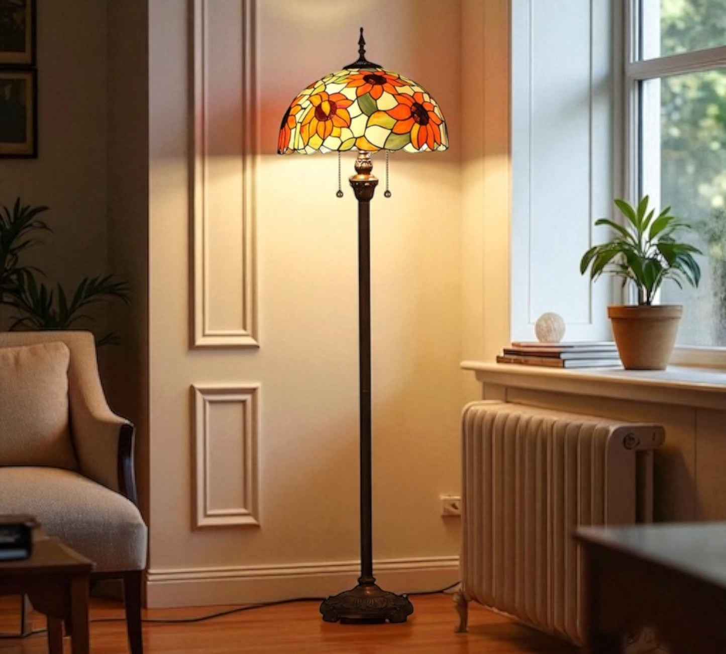 CDH Tiffany Floor Lamp (16068) 16" 40CM Shade