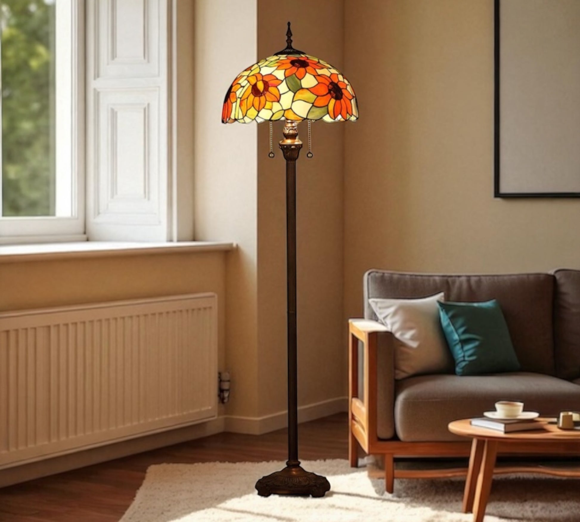 CDH Tiffany Floor Lamp (16068) 16" 40CM Shade