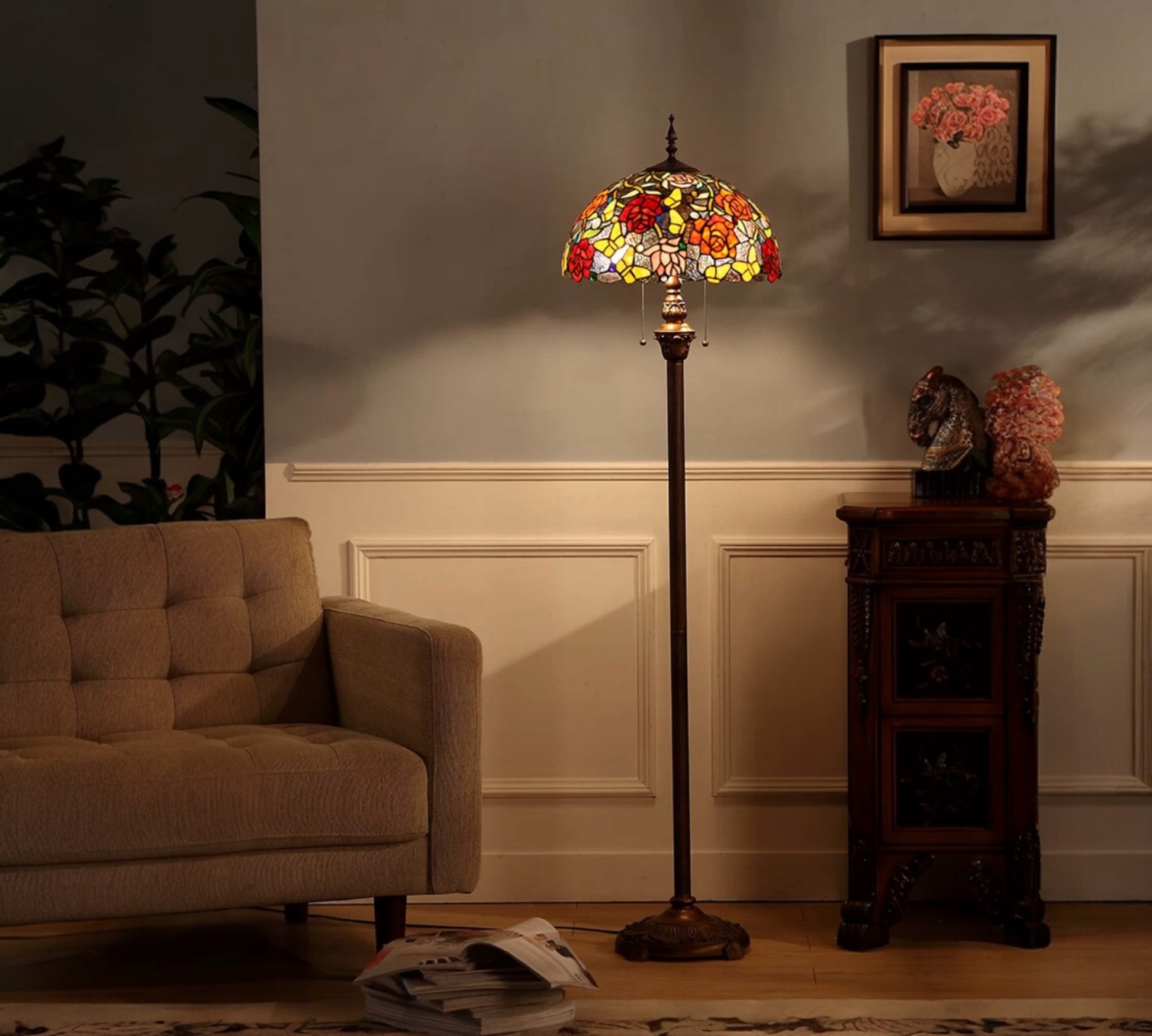 CDH Tiffany Floor Lamp (16074) 16" 40CM Shade